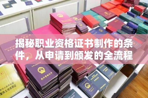 磴口揭秘职业资格证书制作的条件，从申请到颁发的全流程解析